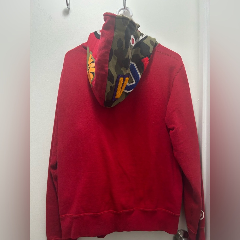Bape Red and Camouflage Men's Sweater